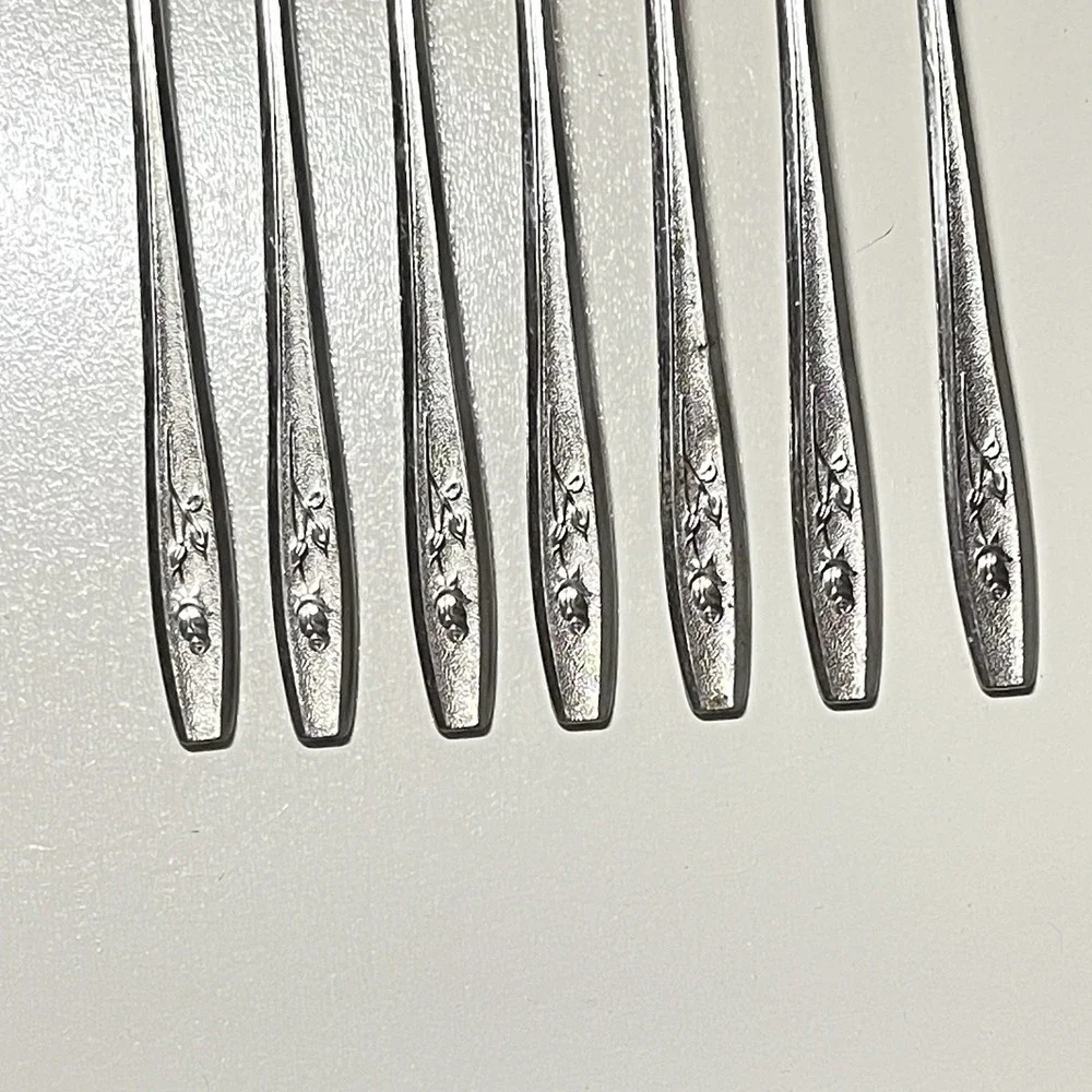 Simeon L & George H‎ Rogers Flatware Set Rose Floral Stainless Silver 26pc Good
